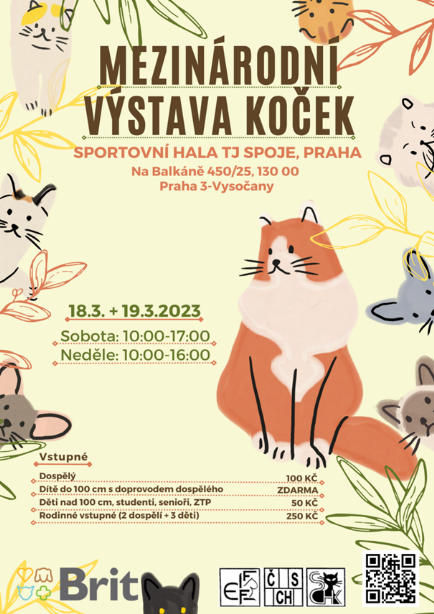 výstava koček 18. a 19.3.2023 Praha TJ Spoje